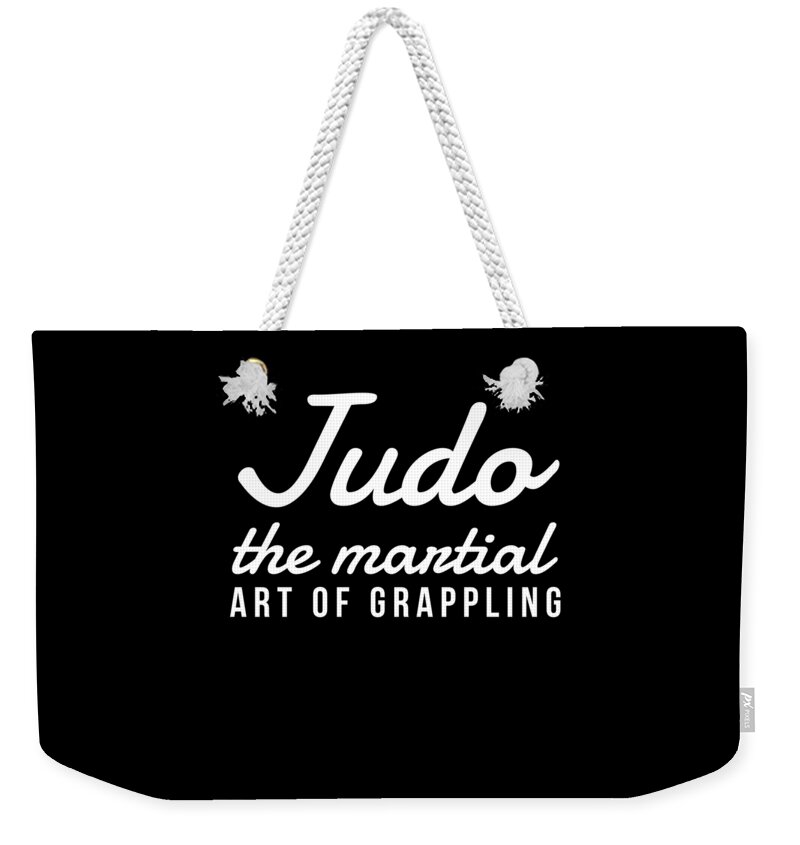 Funny Tshirt Weekender Tote Bag featuring the digital art Funny Judo Gift Idea for Judo Players Teachers and Instructors of the Japanese Martial Art #4 by Martin Hicks