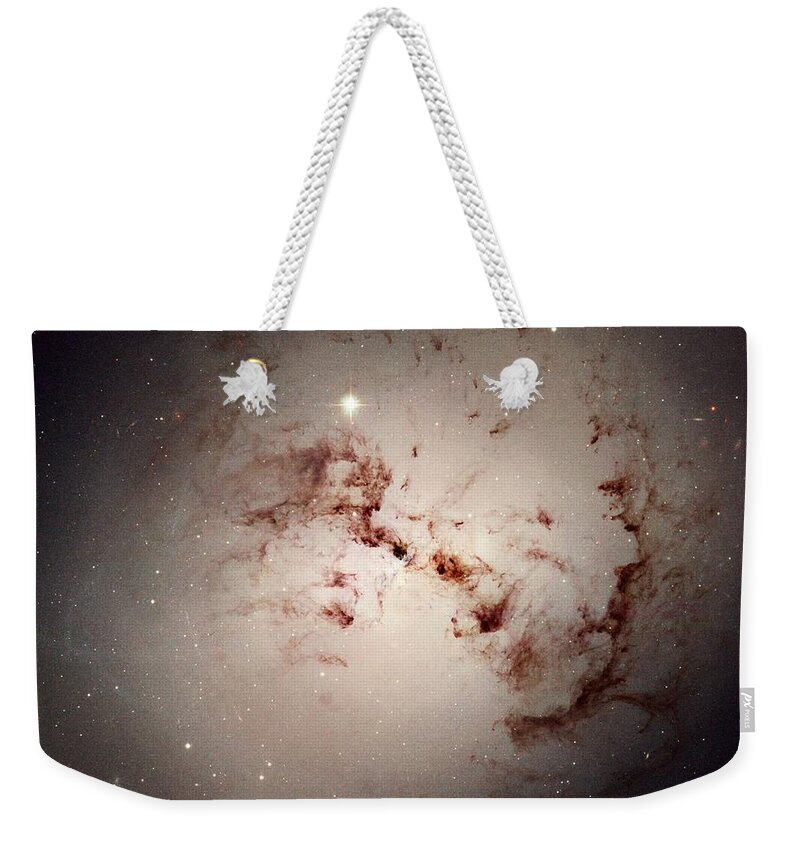 Cosmos Weekender Tote Bag featuring the painting Hubble spies cosmic dust bunnies #3 by Celestial Images
