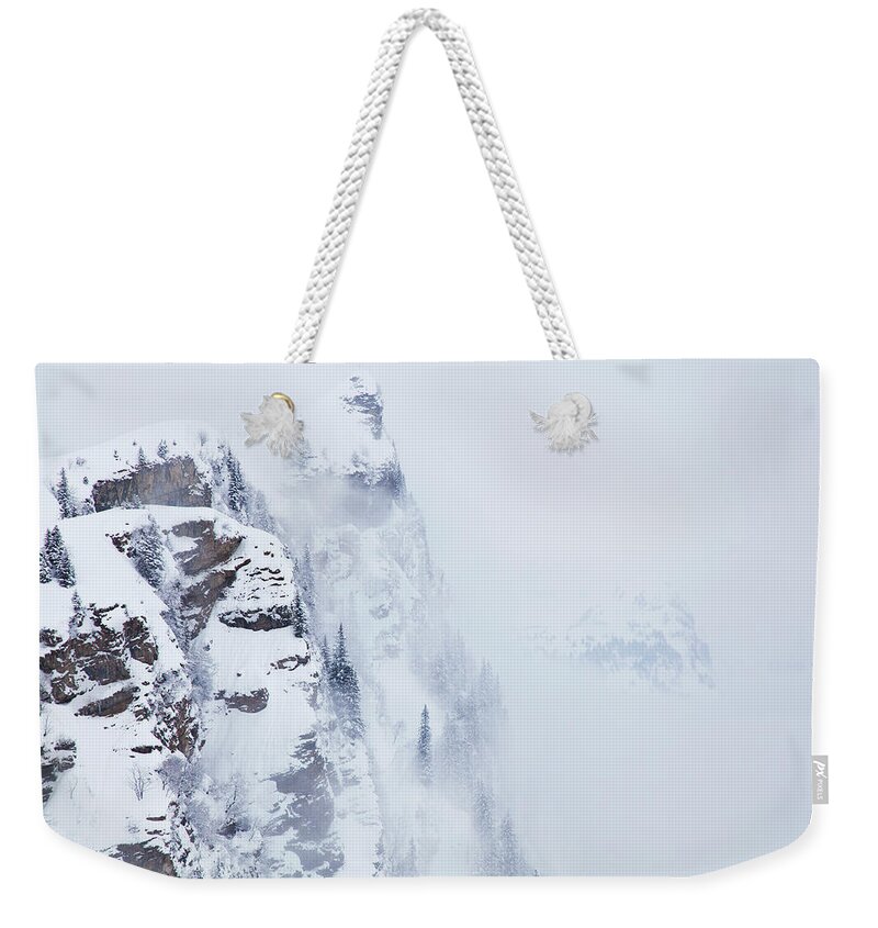 Scenics Weekender Tote Bag featuring the photograph Mountain Landscape In Winter #3 by Geir Pettersen