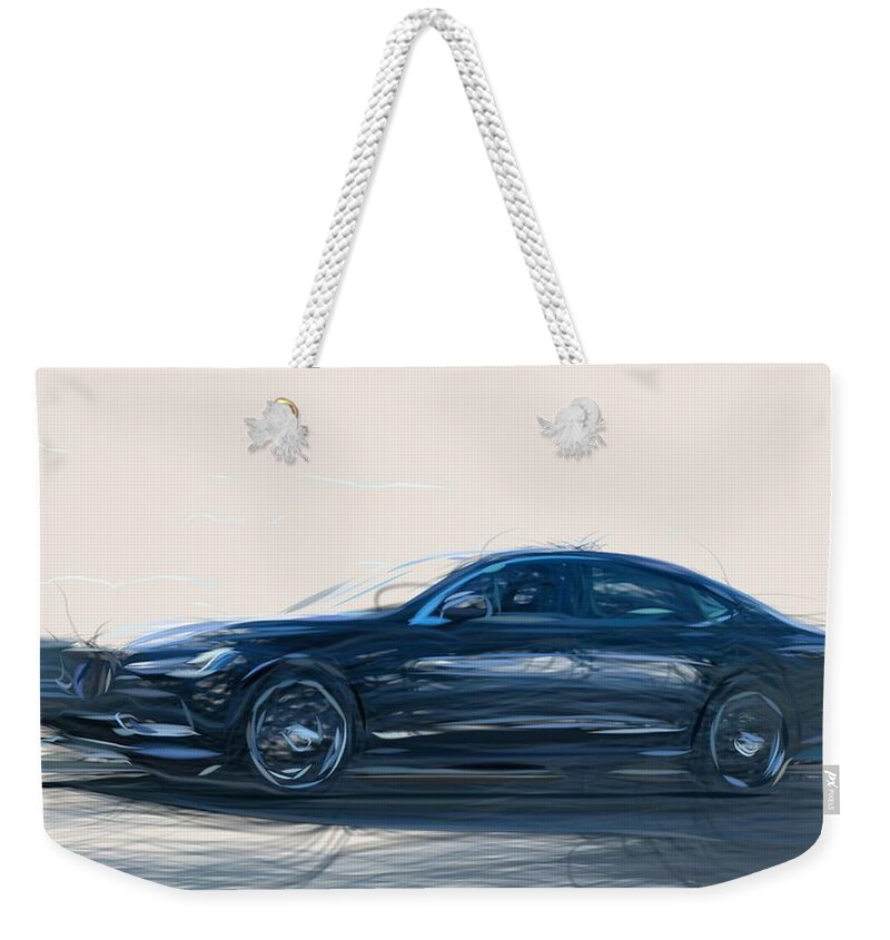 Volvo Weekender Tote Bag featuring the digital art Volvo S90 Drawing #4 by CarsToon Concept