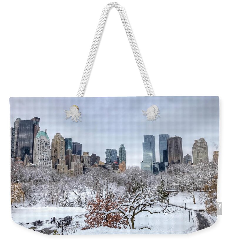 Downtown District Weekender Tote Bag featuring the photograph Winter In New York City #3 by Denistangneyjr