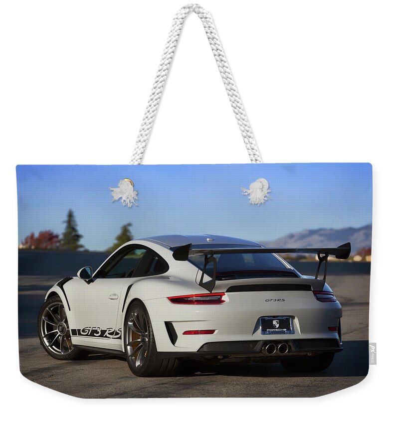 Cars Weekender Tote Bag featuring the photograph #Porsche 911 #GT3RS #Print #32 by ItzKirb Photography