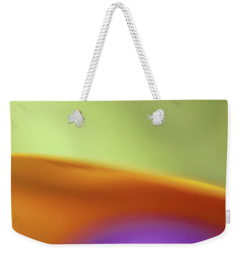 Curve Weekender Tote Bag featuring the photograph Abstract Colored Forms And Light #36 by Ralf Hiemisch