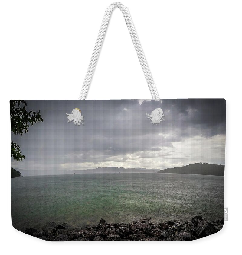 Blue Weekender Tote Bag featuring the photograph Scenery around lake jocasse gorge #38 by Alex Grichenko