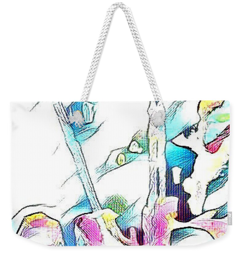 Abstract/ City Lights Weekender Tote Bag featuring the photograph Abstract/City Lights #1 by Brenae Cochran