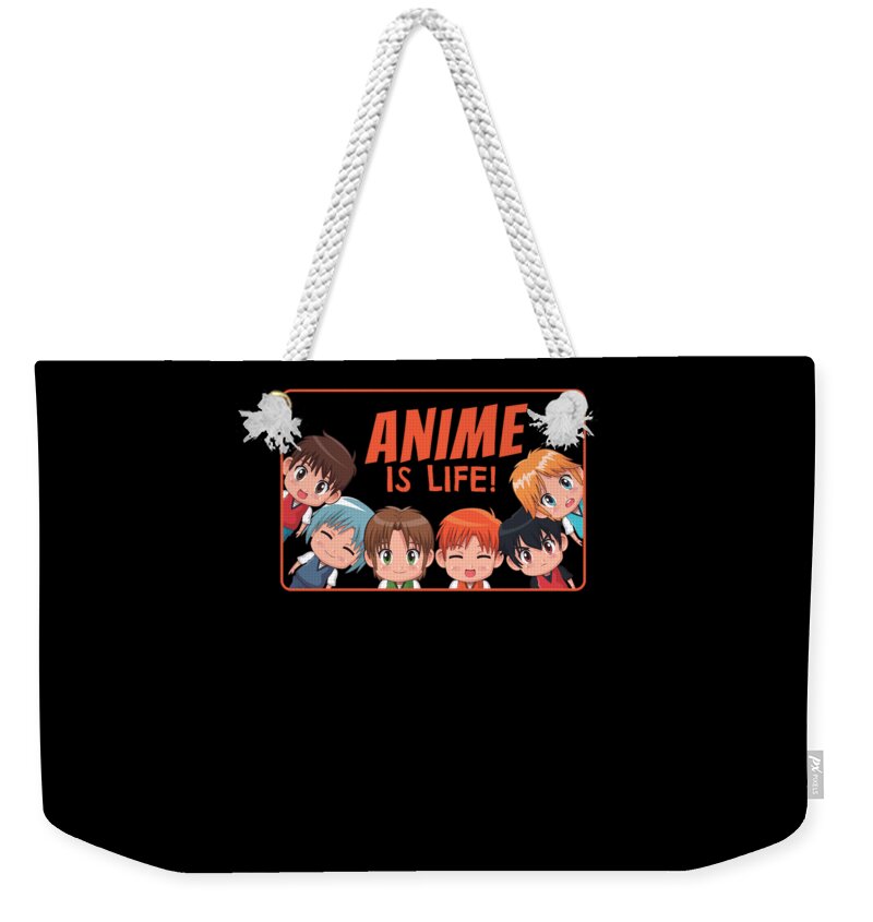 Anime Weekender Tote Bag featuring the digital art Anime Is Life #5 by Lin Watchorn