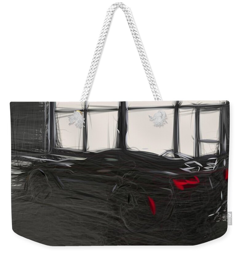 Chevrolet Weekender Tote Bag featuring the digital art Chevrolet Corvette ZR1 Drawing #5 by CarsToon Concept