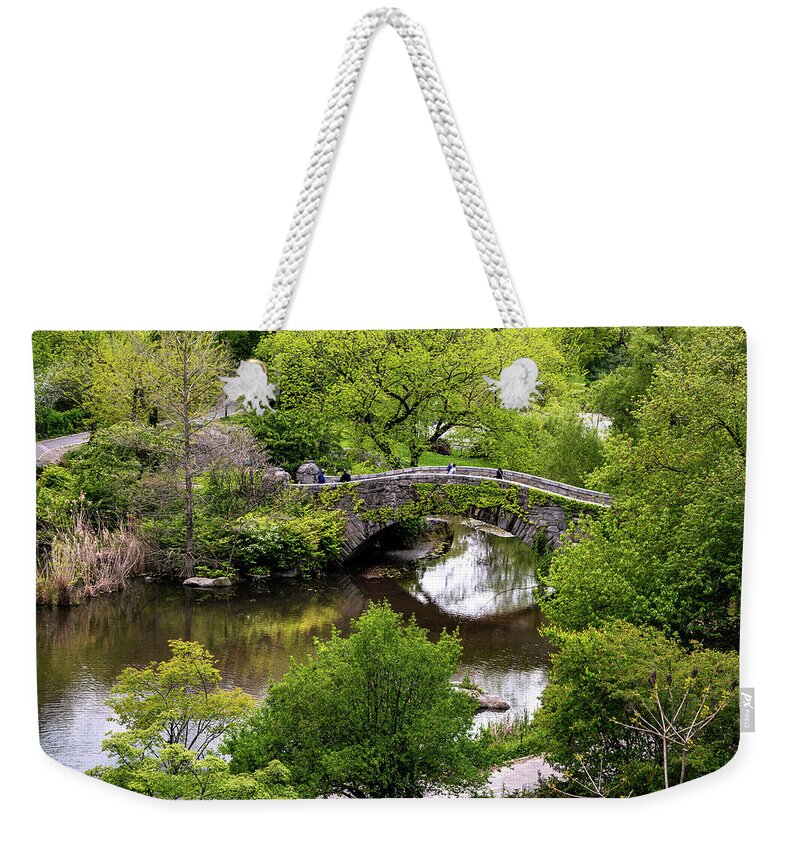 Estock Weekender Tote Bag featuring the digital art Gapstow Bridge, Central Park, Nyc #4 by Lumiere