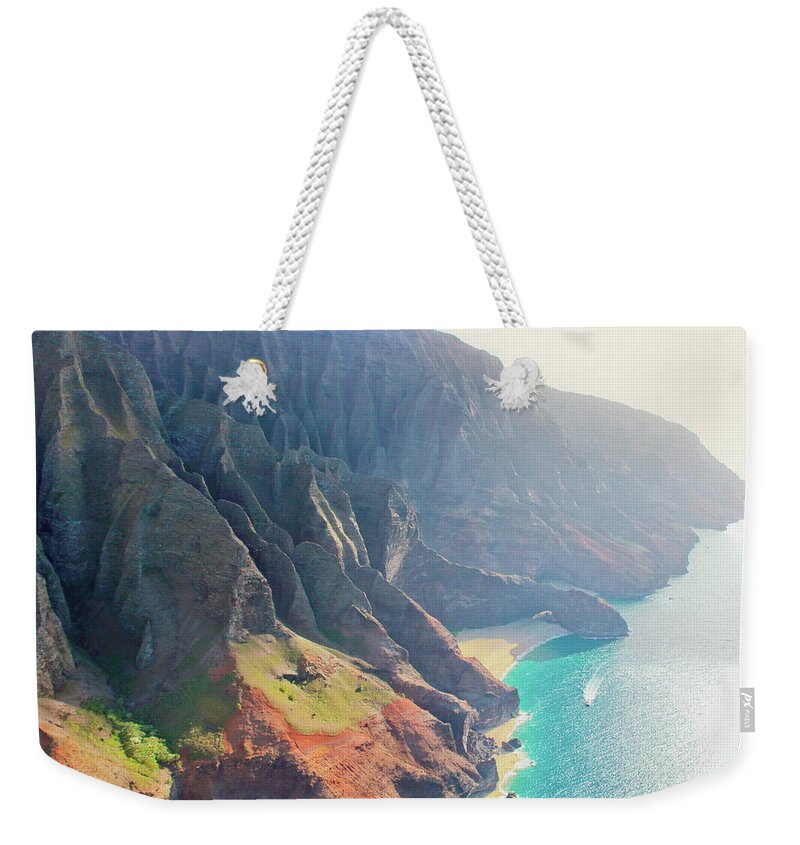Scenics Weekender Tote Bag featuring the photograph Na Pali Coast #4 by M Swiet Productions