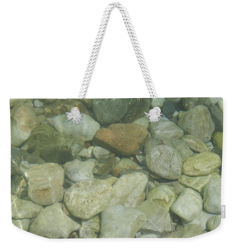 Sea Weekender Tote Bag featuring the photograph The texture of the Aegean Sea water #4 by Oleg Prokopenko