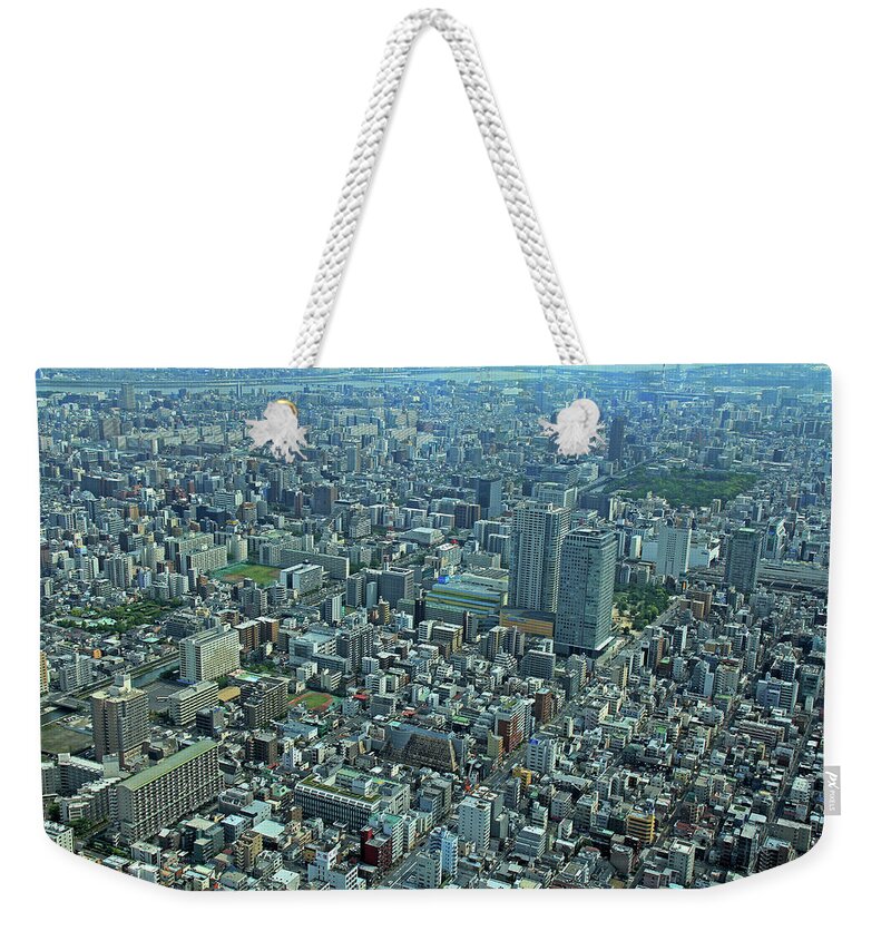 Tokyo Weekender Tote Bag featuring the photograph Tokyo - View from Skytree #5 by Richard Krebs