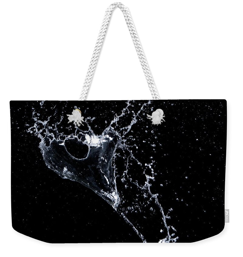 Spray Weekender Tote Bag featuring the photograph Water Explosion #4 by Vasko