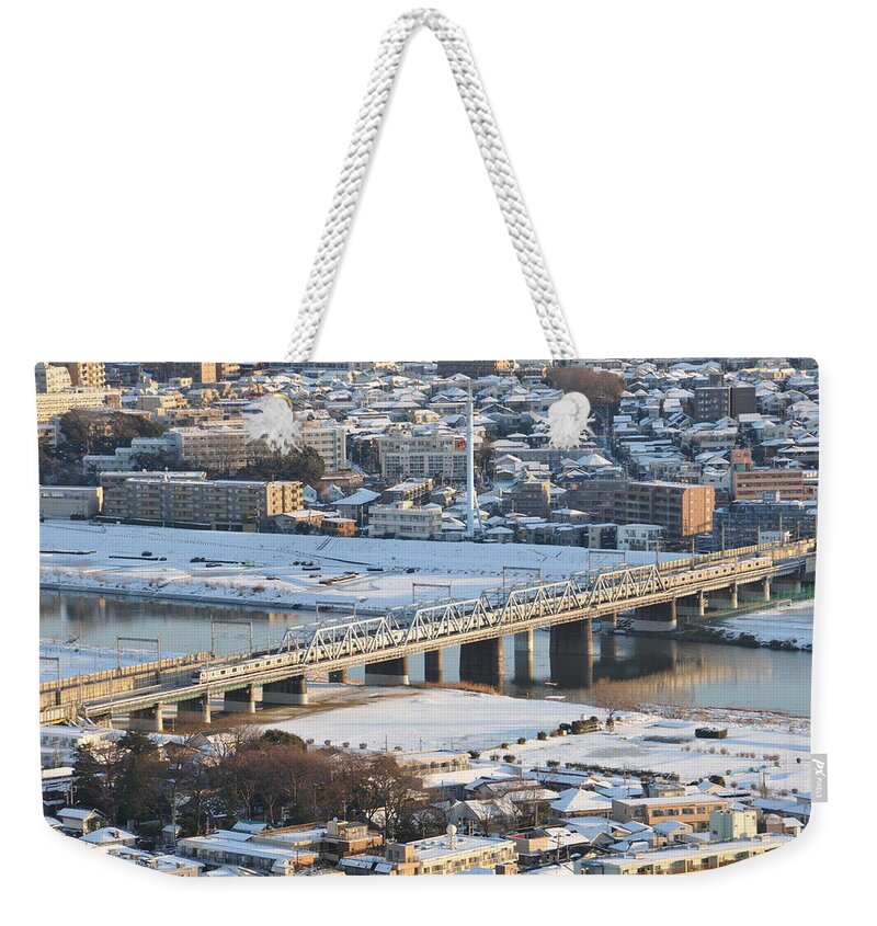 Built Structure Weekender Tote Bag featuring the photograph Winter Scenery #4 by Masakazu Ejiri