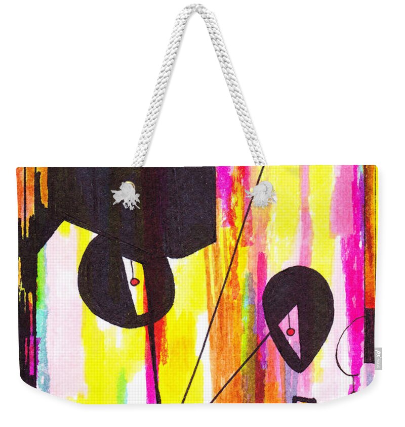 Lew Hagood Weekender Tote Bag featuring the mixed media 46.ab.6 by Lew Hagood