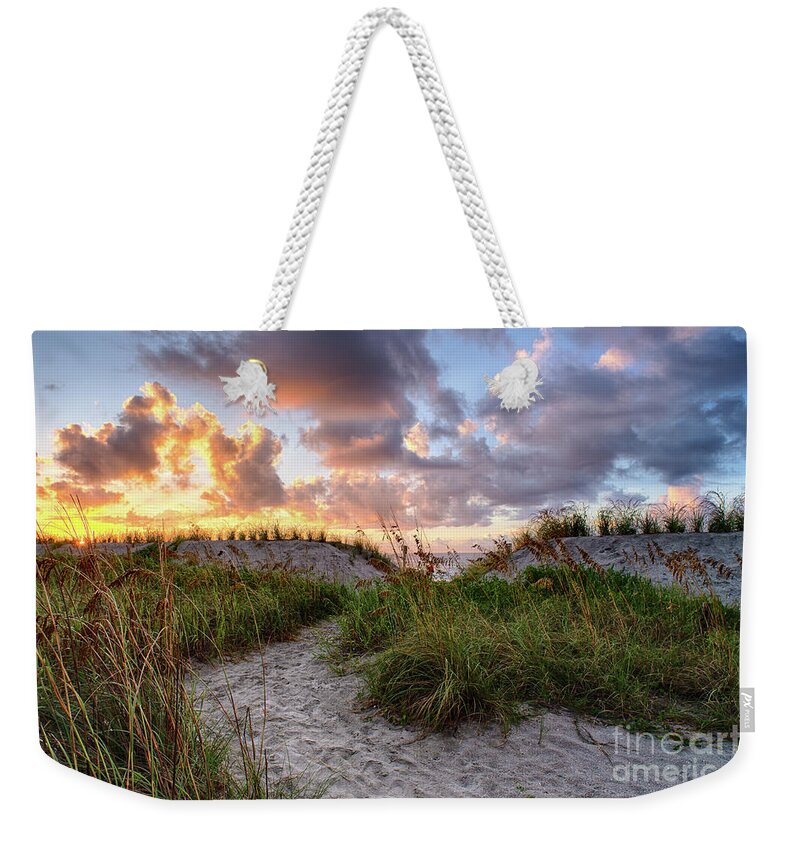 Sunrise Weekender Tote Bag featuring the photograph 48th Ave. Sunrise North Myrtle Beach by David Smith