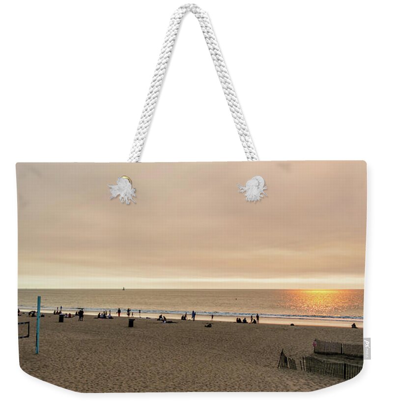 Summer Weekender Tote Bag featuring the photograph Huntington Beach Scenes And Surroundings In November #5 by Alex Grichenko
