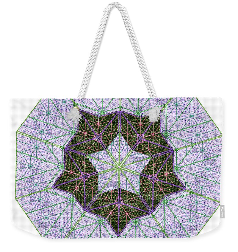 Five Sided Weekender Tote Bag featuring the painting 5 Line 5 by Jeremy Robinson