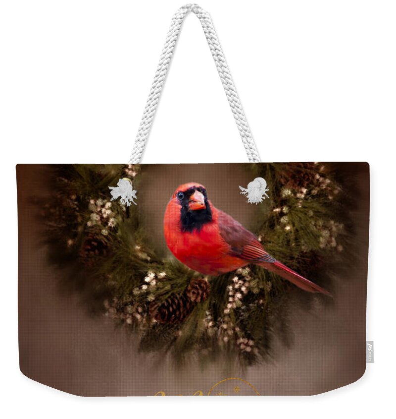 Greeting Card Weekender Tote Bag featuring the photograph Merry Christmas by Cathy Kovarik