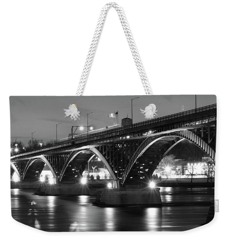 Outter Harbor Weekender Tote Bag featuring the photograph Peace Bridge #5 by Dave Niedbala