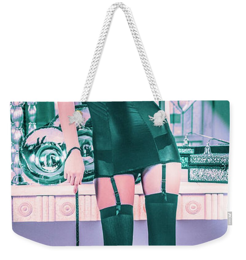 Top Artist Weekender Tote Bag featuring the photograph 5024 Lady Mistress Natasha Z by Amyn Nasser