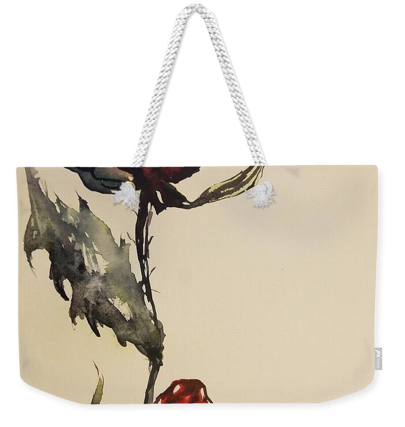 #55 2019 Weekender Tote Bag featuring the painting #55 2019 by Han in Huang wong