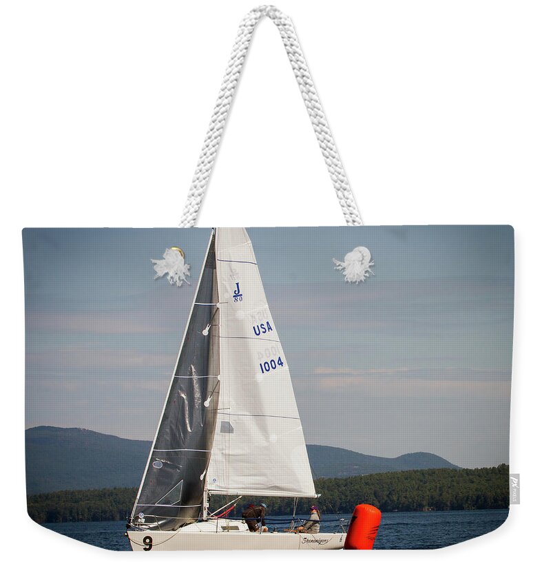Sailing Weekender Tote Bag featuring the photograph 2019 J80 North American Championships #55 by Benjamin Dahl