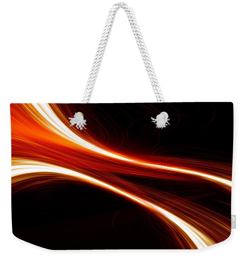 Three Dimensional Weekender Tote Bag featuring the photograph Abstract Light Background #6 by Nadla