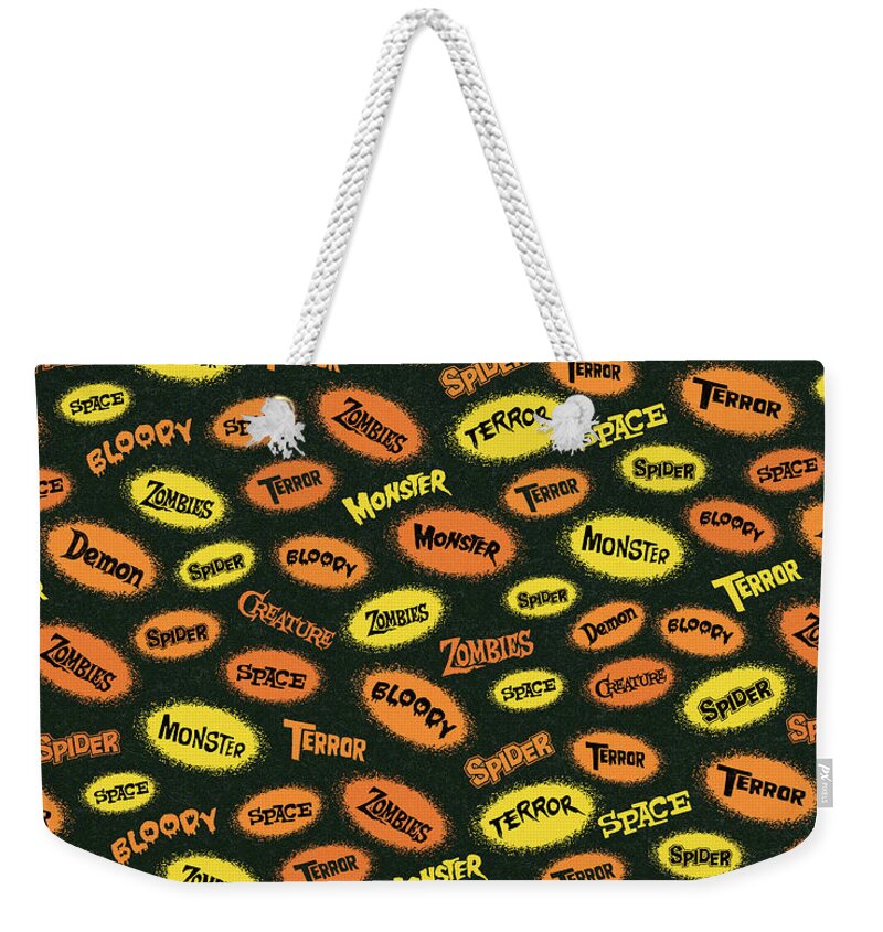 Background Weekender Tote Bag featuring the drawing Halloween pattern #6 by CSA Images