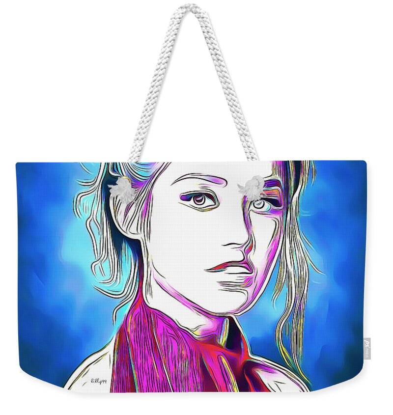 Draw Weekender Tote Bag featuring the digital art 63 of 100 SPECIAL DISCOUNT - portrait by Nenad Vasic
