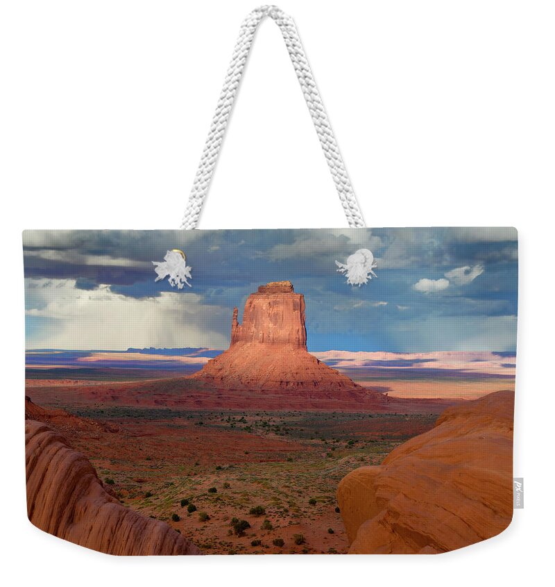 Tranquility Weekender Tote Bag featuring the photograph Monument Valley Arizona #7 by Russell Burden
