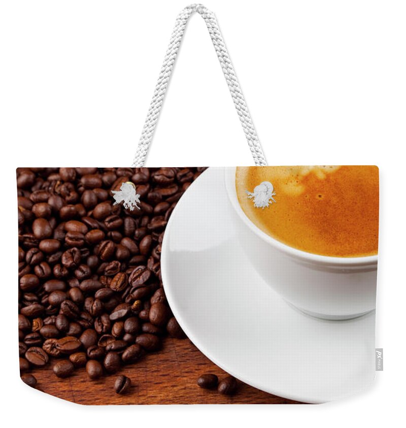 Black Color Weekender Tote Bag featuring the photograph Coffee #8 by Focusstock