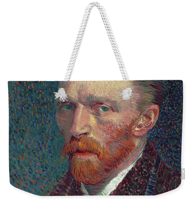 Vincent Van Gogh Weekender Tote Bag featuring the painting Self-portrait by Vincent Van Gogh