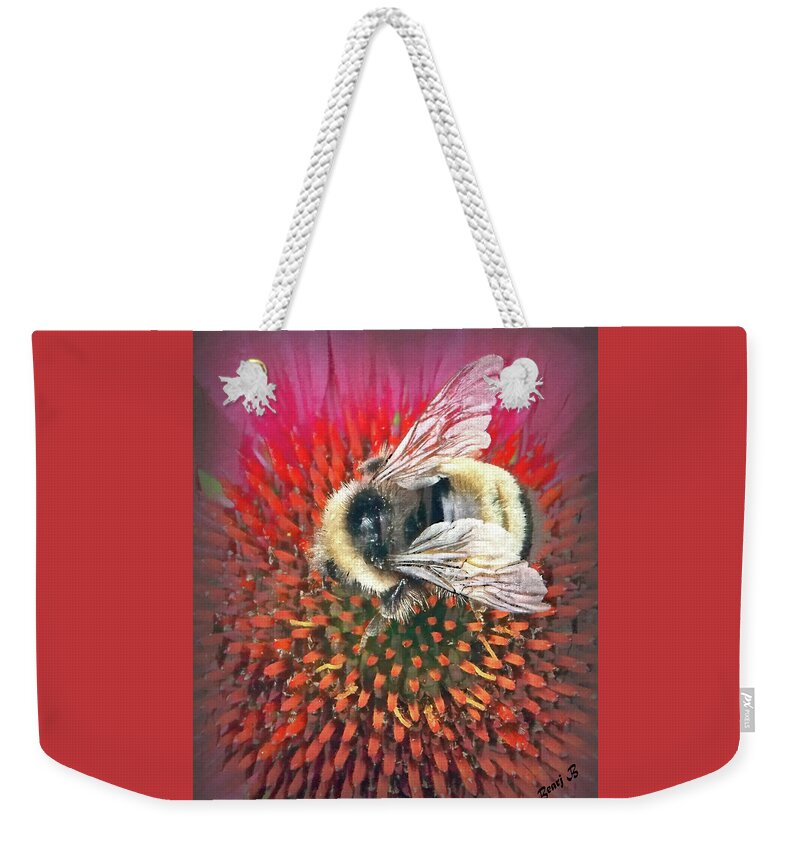Bee Weekender Tote Bag featuring the photograph A Bee by Bearj B Photo Art