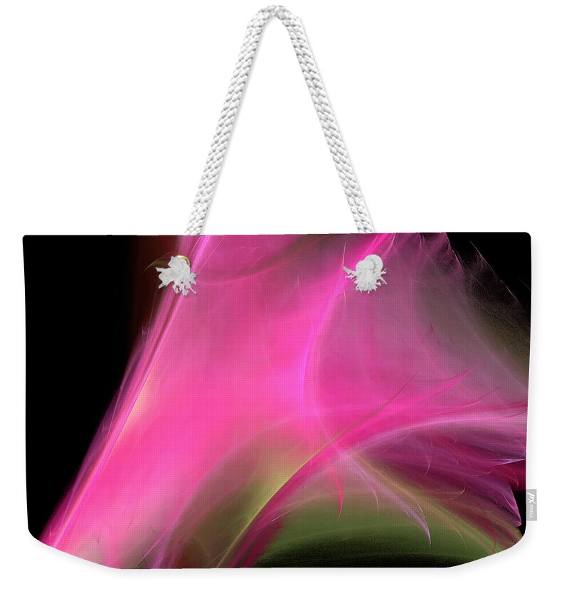 Abstract Weekender Tote Bag featuring the digital art A Bloom in Slow Motion by Ilia -