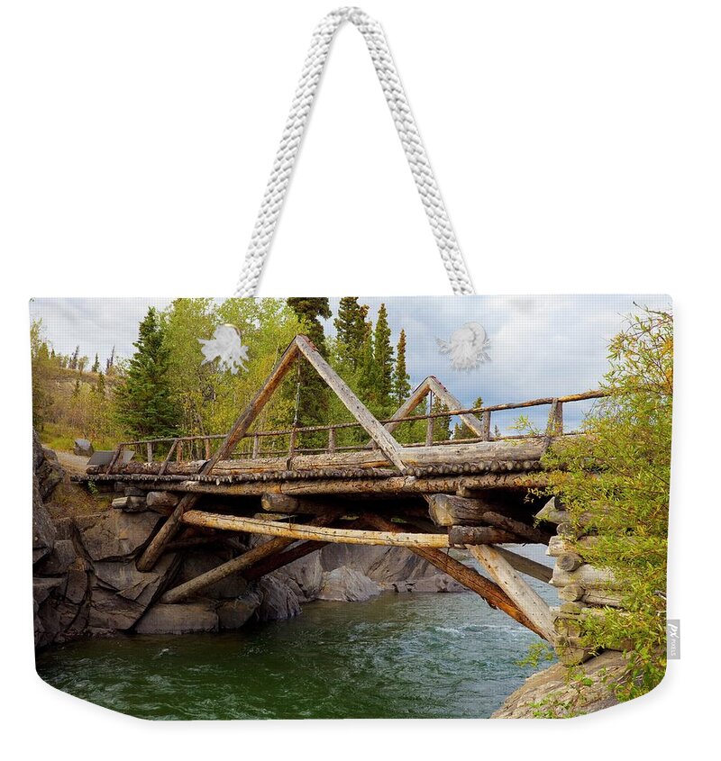 Scenics Weekender Tote Bag featuring the photograph A Historic Log Bridge, Frontier Bridge by Design Pics / Blake Kent