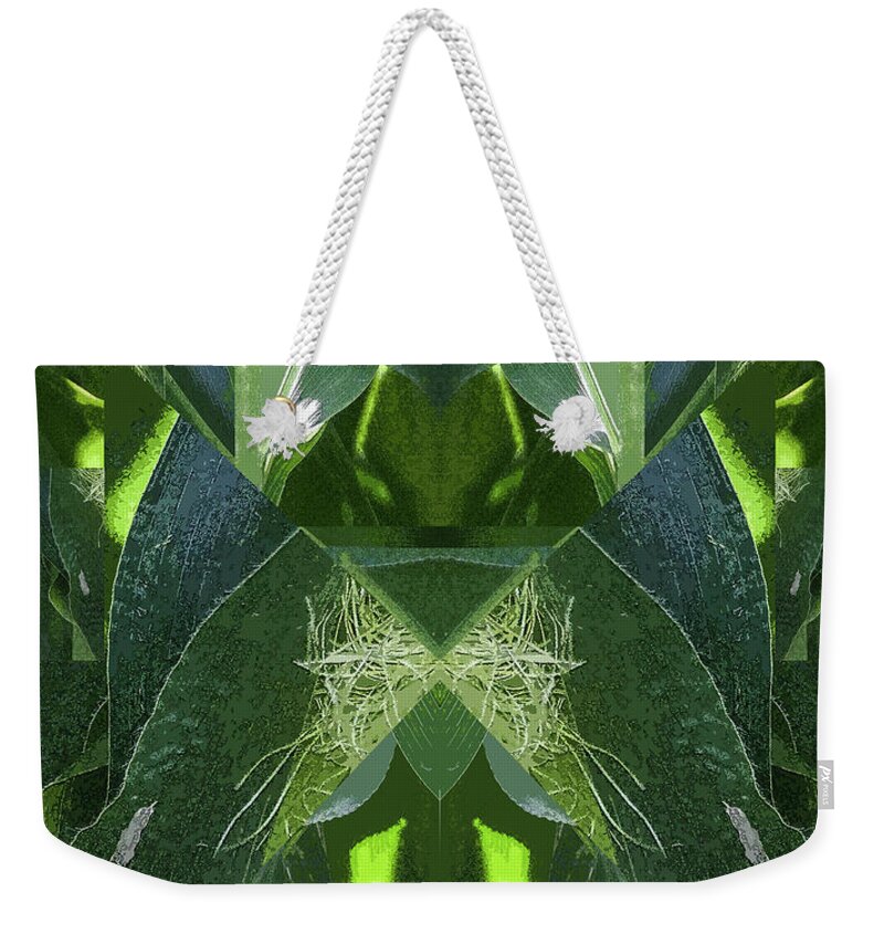 Corn Leaves Weekender Tote Bag featuring the photograph A-Maize 2, Flying Corn - by Julie Weber
