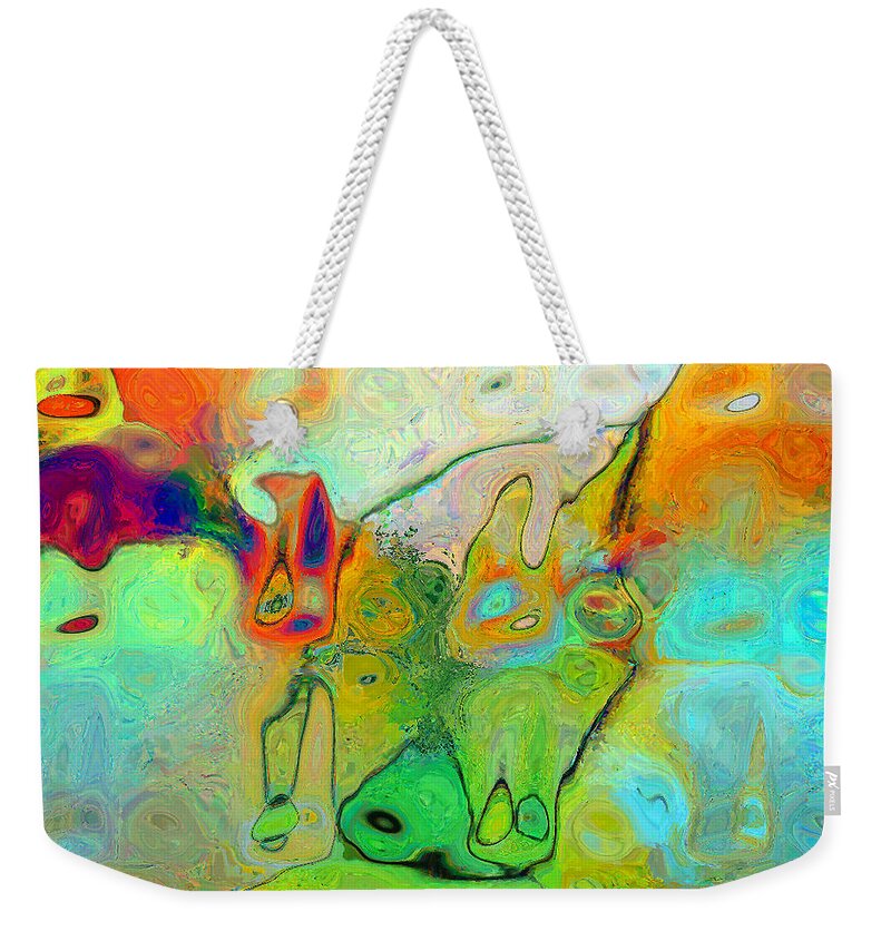  Weekender Tote Bag featuring the digital art A Message for Miro by Rein Nomm