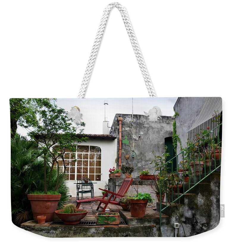 Quiet Weekender Tote Bag featuring the photograph A quiet place in Santa Venerina #2 by RicardMN Photography