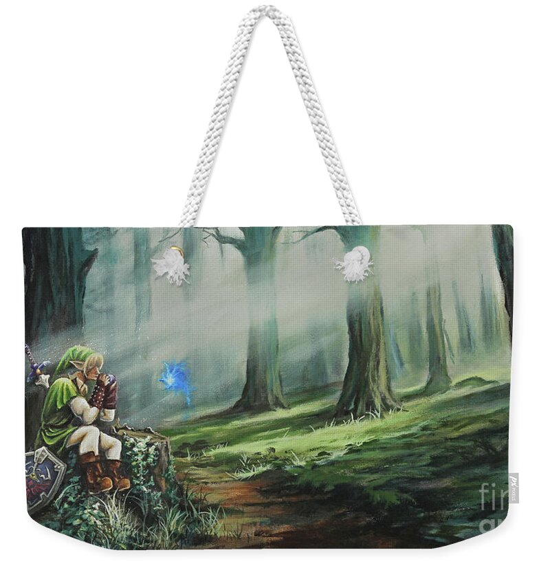 Landscape Weekender Tote Bag featuring the painting A Song for Navi by Joe Mandrick