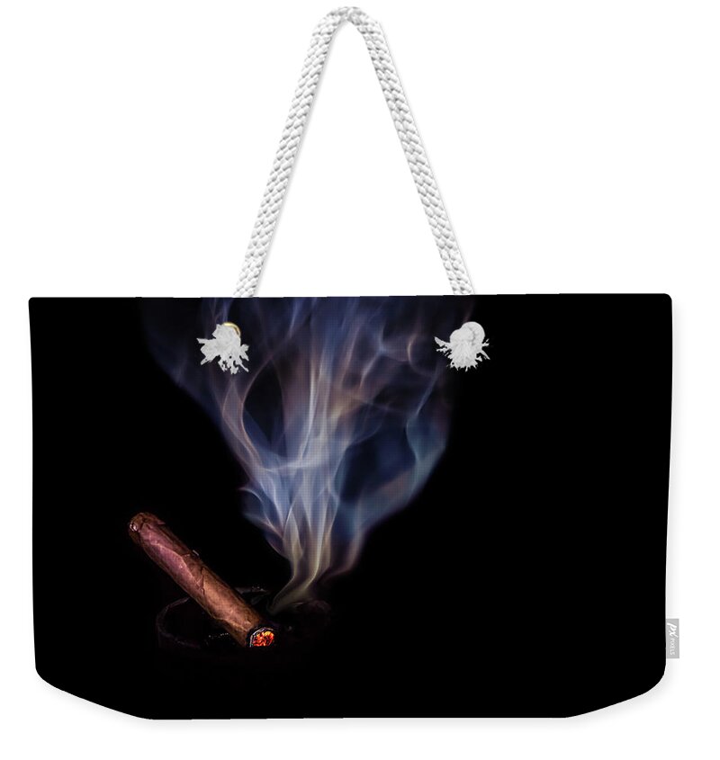 Aroma Weekender Tote Bag featuring the photograph A Stogie by Bill Chizek