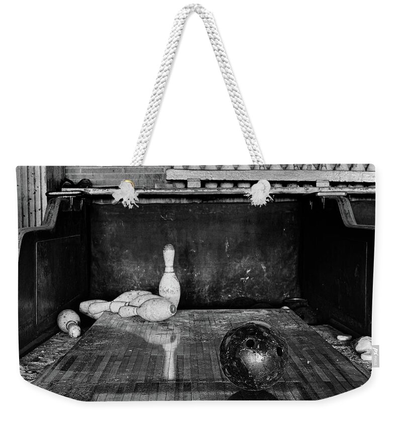 Ball Weekender Tote Bag featuring the photograph Abandoned Bowling Alley by Scott Goetz Photography