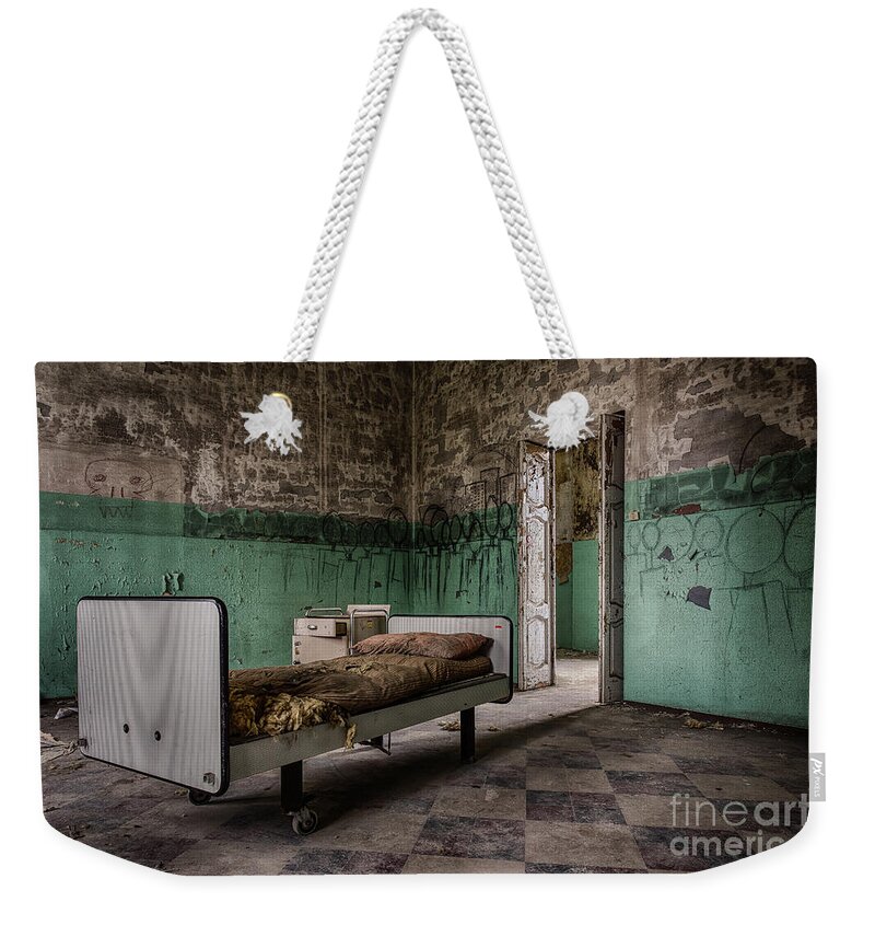 Bad Condition Weekender Tote Bag featuring the photograph Abandoned Room In Hospital, Mombello by Mirco Volpi