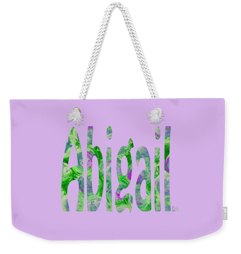 Abigail Weekender Tote Bag featuring the painting Abigail by Corinne Carroll
