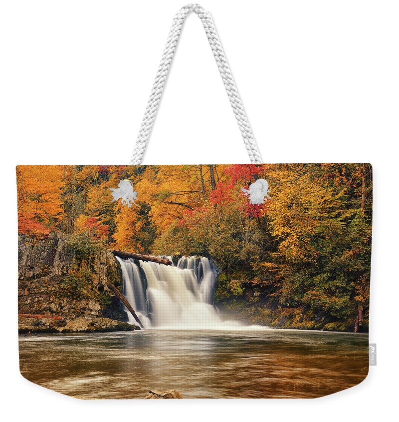 Abrams Falls Weekender Tote Bag featuring the photograph Abrams Falls Autumn by Greg Norrell