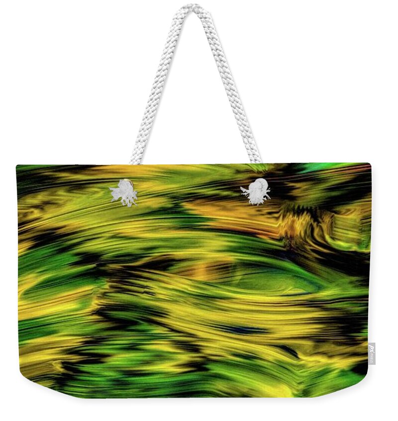 Multicolored Weekender Tote Bag featuring the photograph Abstract 4057 by Kristalin Davis