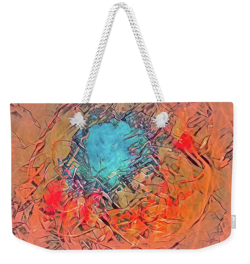 Abstract Weekender Tote Bag featuring the digital art Abstract 49 by Steve DaPonte