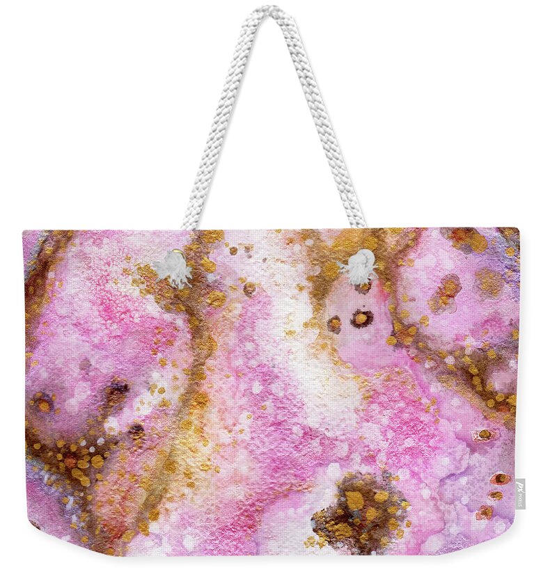 Abstract Weekender Tote Bag featuring the painting Abstract A 2 by Amy E Fraser