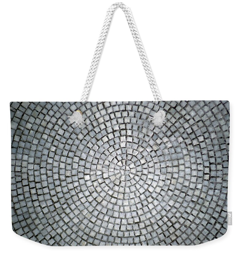 Toughness Weekender Tote Bag featuring the photograph Abstract Background Of Stone Paving by Andrew Holt