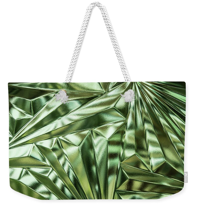 Single Object Weekender Tote Bag featuring the photograph Abstract Background Shattered Glass On by Embasy