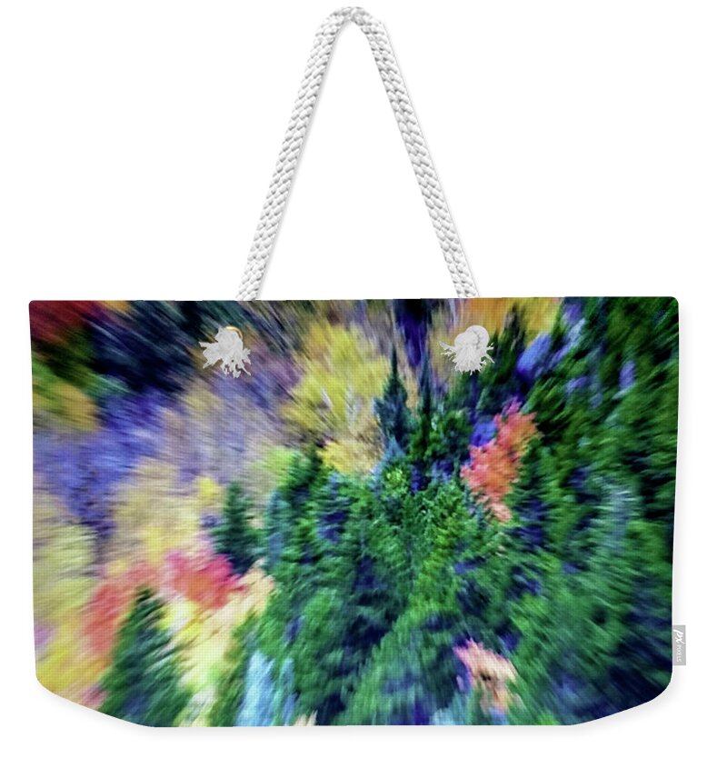 Abstract Weekender Tote Bag featuring the photograph Abstract Forest Photography 5501d2 by Ricardos Creations